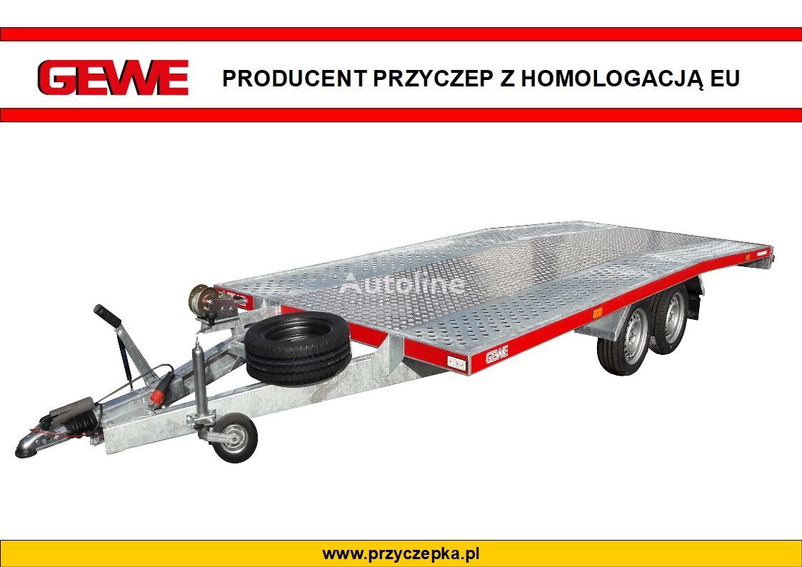 new Gewe Laweta L3500 D/1  - 4x2,1 m - super wytrzymała car transporter trailer