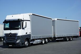 Mercedes-Benz ACTROS / 2542 / ACC / EURO 6 / ZESTAW PRZESTRZENNY 120 m3 curtainsider truck + curtain side trailer