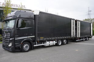Mercedes-Benz Actros 2545 Bigspace E6 Transit Set 120m3 curtainsider truck + curtain side trailer