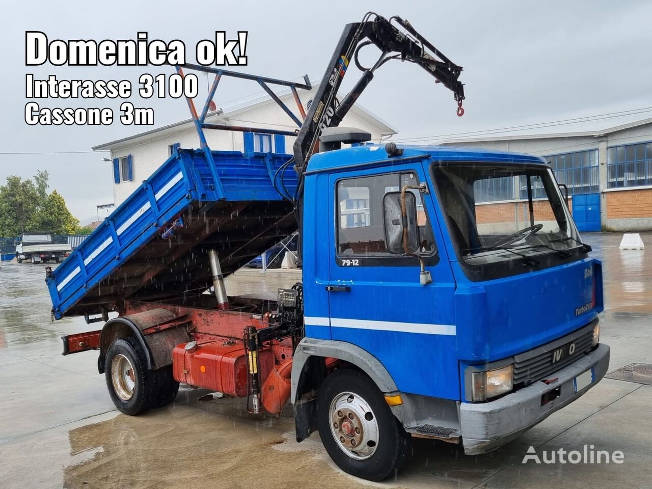 IVECO 79.12 Ribaltabile + Gru - CAMION REVISIONE SCADUTA dump truck