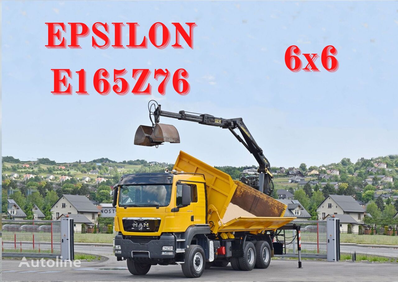 MAN TGS 33.480*KIPPER 5,10m * EPSILON E165Z76* 6x6 dump truck