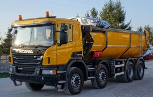 Scania P410 / OFF ROAD / 8X4 / WYWROTKA Z HYDRAULICZNIE PRZESÓWNĄ ŚCIAN dump truck