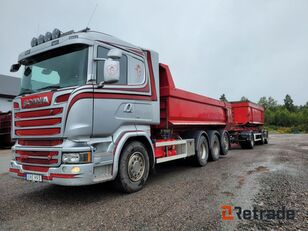 Scania R730 dump truck + flatbed trailer