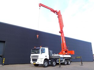 DAF CF 85.380 8x4 / MKG - DACH - ROOF / MONTAGE CRANE / KRAN flatbed truck