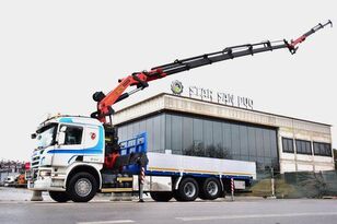 Scania P420 flatbed truck