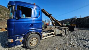 Scania R124 470 6x4 Manual Full Steel Only 270.000km hook lift truck
