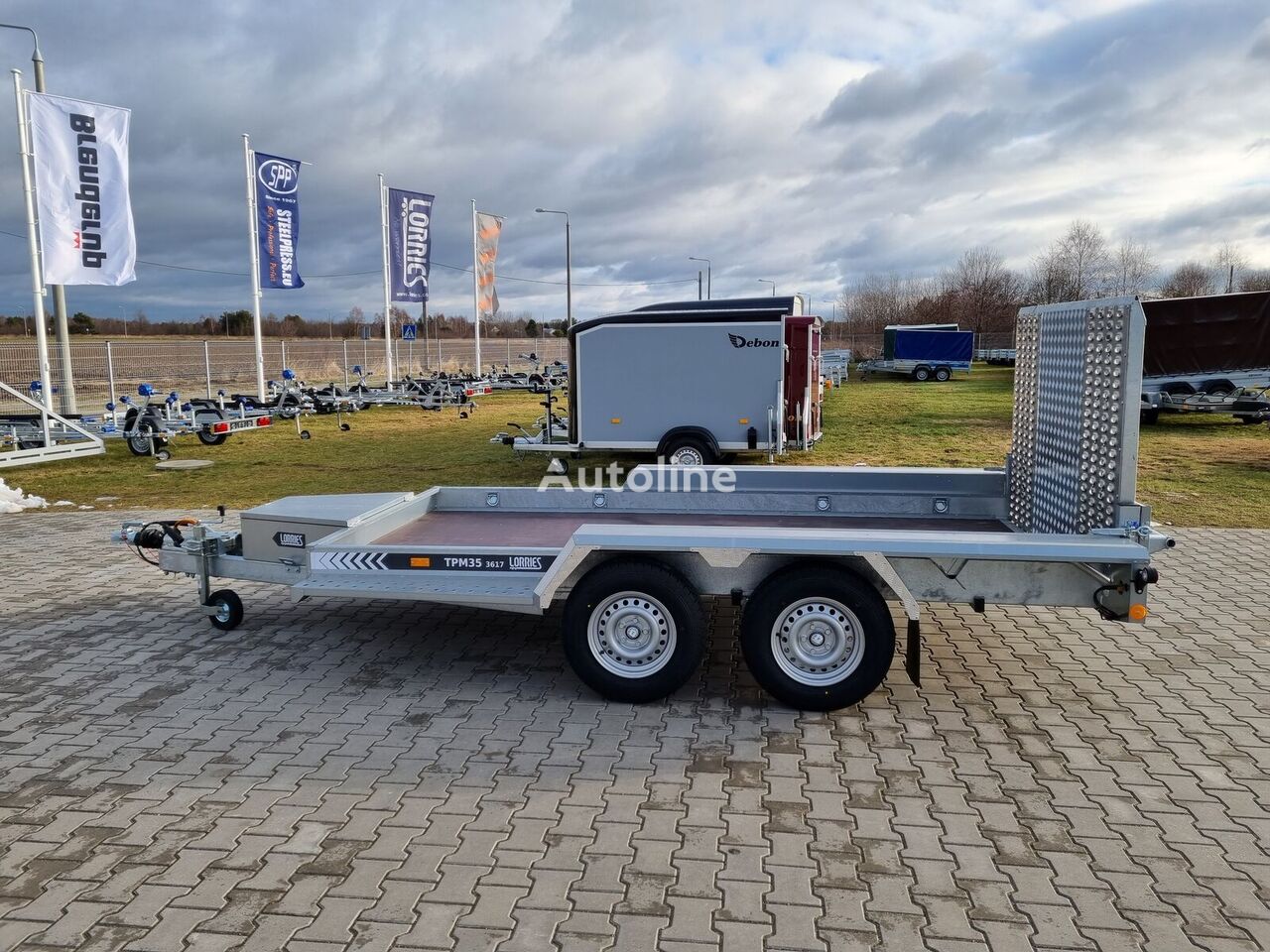 new Lorries TPM35 361x175 cm GVW 3500kg machine excavator transporter bobcat low loader trailer