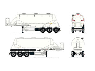 new Feldbinder 36m3 Bulk Powder silo tank trailer
