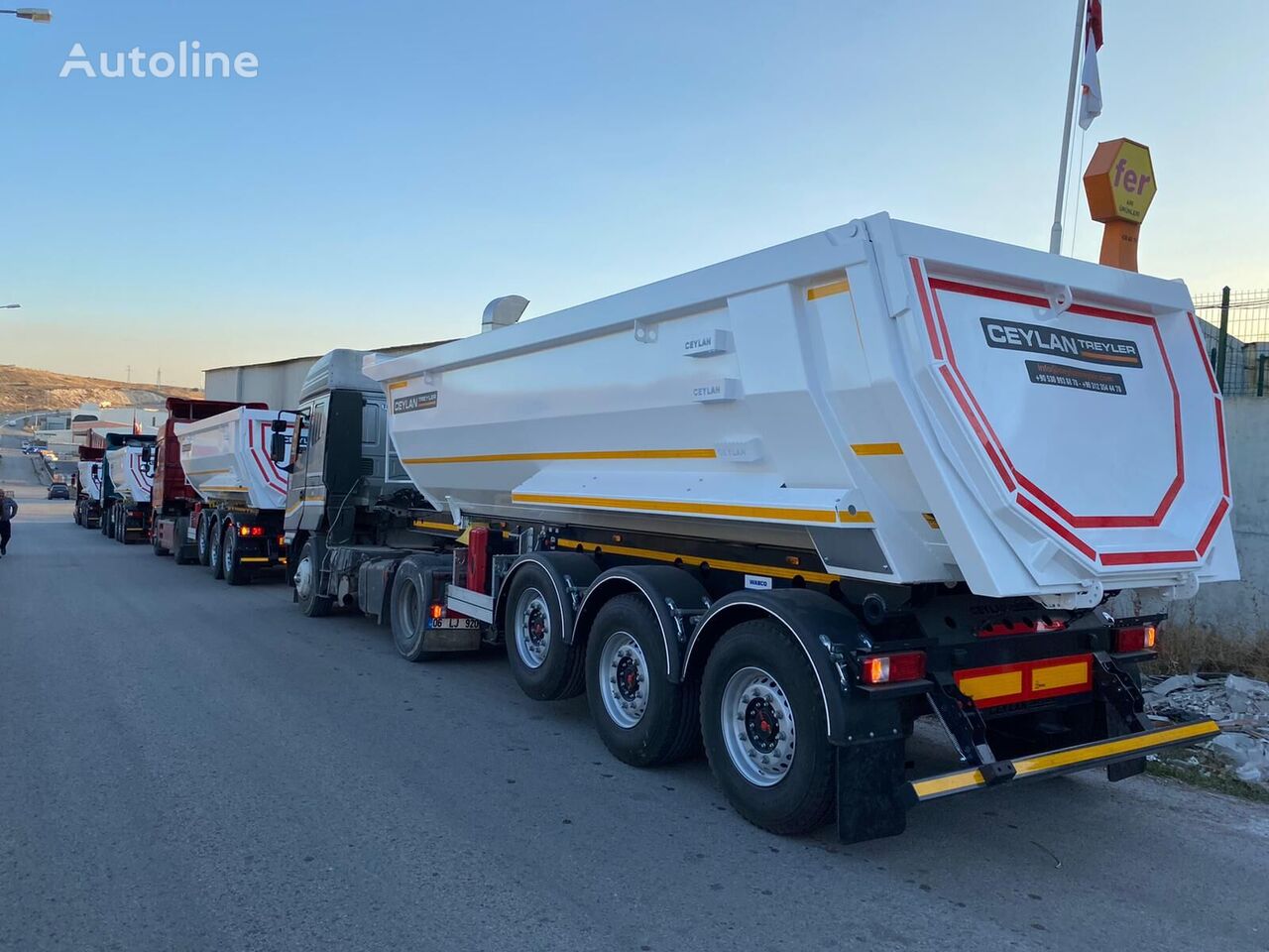 new Ceylan 3 AXLES TIPPER 22-30M3 tipper semi-trailer