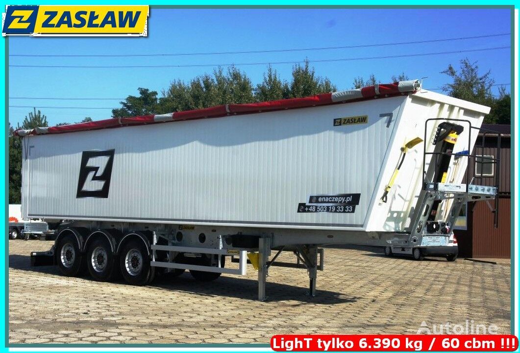 new Zasław 60 m³ / 6.390 kg LighT alubox tipper combi-door READY !!! tipper semi-trailer
